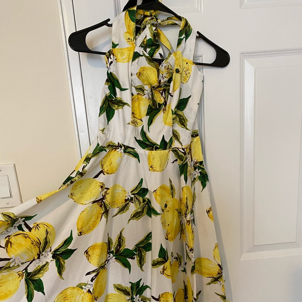 Lemon halter dress